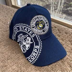 United States Marine Corps Navy Blue Logo Baseball Cap NEW